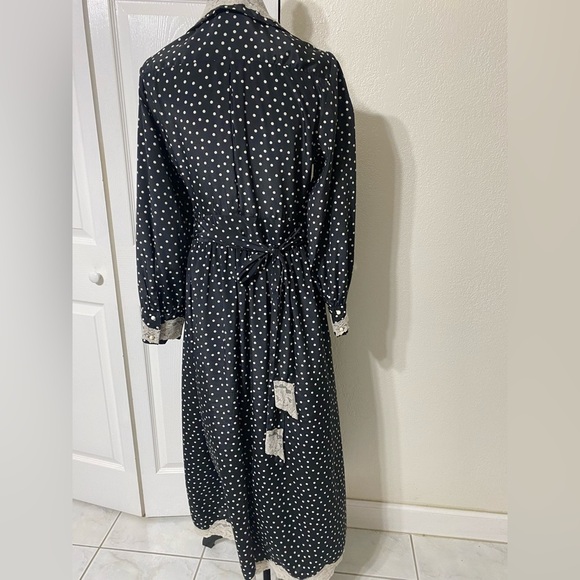 Vintage Victoria Secret Black and white robe polka dots size S - Picture 3 of 9